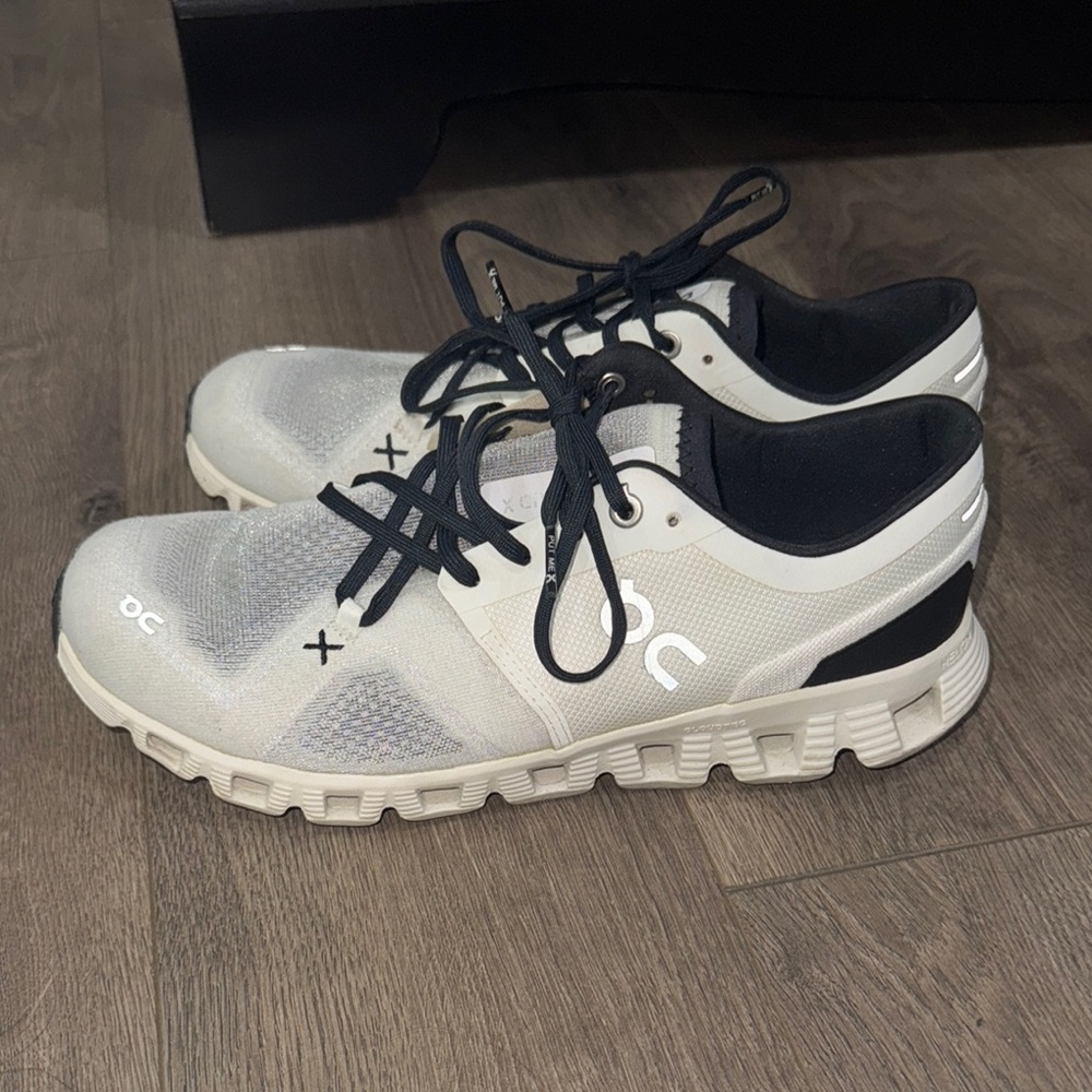 On Running White and Black Sneakers